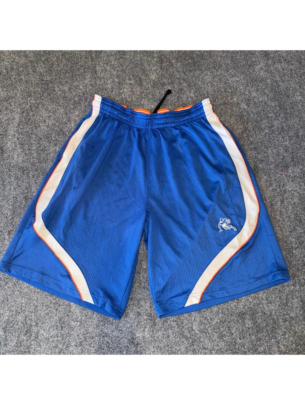 AND1 NY Knicks Colors Baggy Hoop Shorts Mens LG Vtg y2k 90s Rare